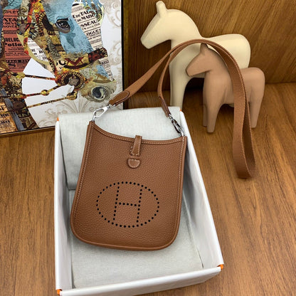 Bolsa Hermès Mini Evelyn 17cm Clemence